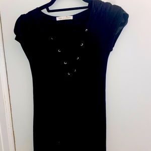Fox and Hawk Black Shift Dress